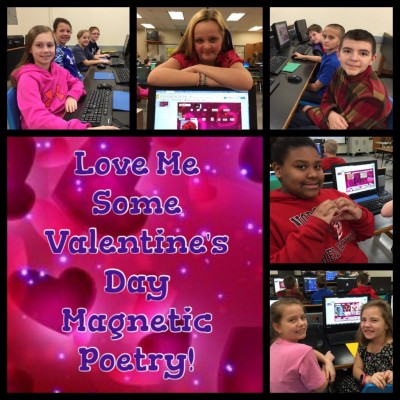 Valentine's Day Magnetic Poetry Collage